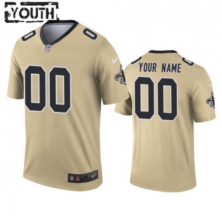 Kinder New Orleans Saints Trikot Personalisiert Inverted Legend Grau